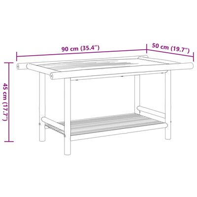 vidaXL Salontafel 90x50x45 cm bamboe