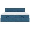 vidaXL Ottoman bed met matrassen 160x200cm fluweel donkerblauw