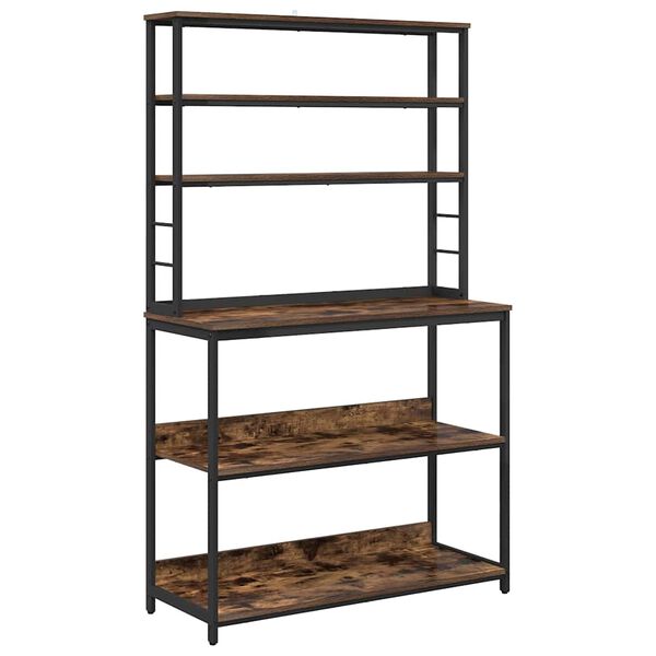 vidaXL Keukenplank Gerookt eiken 100 x 40 x 168 cm Bewerkt hout