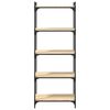 vidaXL Boekenkast 5-laags 60x30x154 cm bewerkt hout sonoma eikenkleur