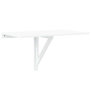 vidaXL Wandtafel inklapbaar 100x60x56 cm bewerkt hout hoogglans wit