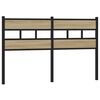 vidaXL Vervangend hoofdbord 150 cm ijzer en sonoma eikenkleurig