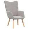 vidaXL Fauteuil Lichtgrijs 62 x 67 x 95,5 cm Sherpa Stof