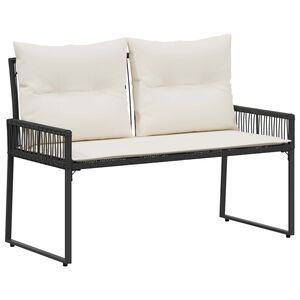 vidaXL Tuinbank 2 -Seater 4 st 110 x 59 x 82 cm poly rattan