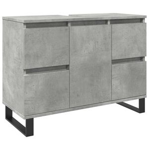 vidaXL Badkamerkast 80x33x60 cm bewerkt hout betongrijs