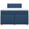 vidaXL Boxspring met matras stof blauw 120x200 cm
