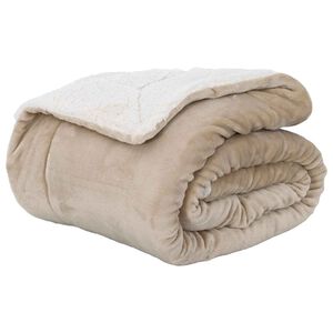 vidaXL plaid Beige 130 x 150 cm 1 kg Fleece