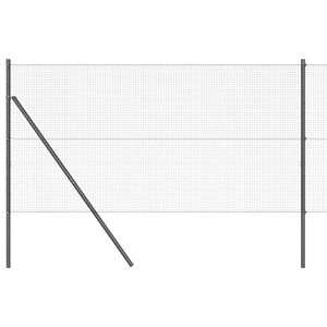 vidaXL gelast draadhek met grondbevestiging 50 x 1 m PVC-Coated Staal