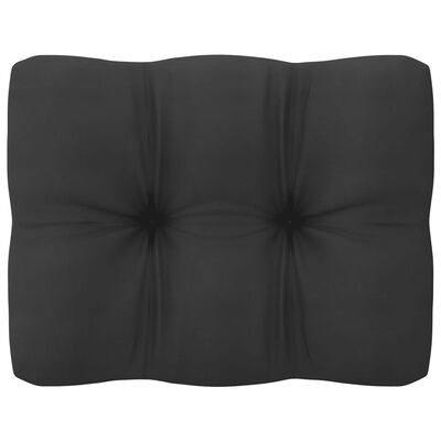 vidaXL 9-delige Loungeset met kussens massief grenenhout zwart
