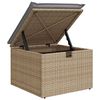 vidaXL Bankstel met kussen 7 pcs Beige en Licht Grijs poly rattan
