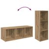 vidaXL Tv-meubelset 2 pcs Artisan Eiken 37 x 35 x 107cm Bewerkt hout