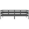 vidaXL Slaapbank massief grenenhout grijs 90x200 cm