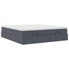 vidaXL Ottoman bed met matrassen 200x200cm fluweel donkergrijs