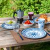 Bo-Camp 16-delige Serviesset Old Dutch melamine blauw