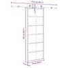 vidaXL Schuifdeur met beslag 76x205 cm ESG-glas en aluminium