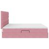 vidaXL Opslag bed met matras met matras Roze 200 x 200 cm Fluweel