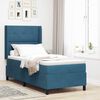 vidaXL Boxspring bed met hoofdeinde Blauw 90 x 190 cm Fluweel