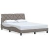 vidaXL Bedframe zonder matras 120x200 cm stof taupe