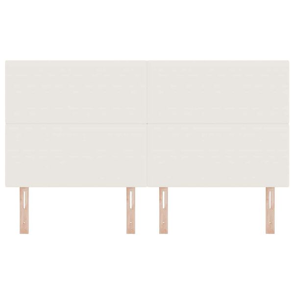 vidaXL Hoofdbord met hoofdeinde Cr&egrave;me 180 cm Nep Leer
