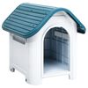 vidaXL Hondenhok 59x75x66 cm polypropeen blauw