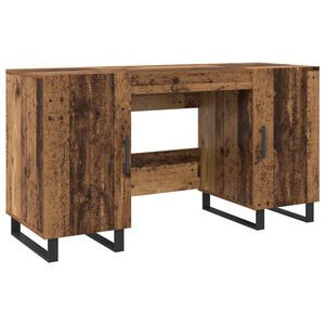 vidaXL Bureau Oud hout Bewerkt hout 140 x 50 x 75 cm
