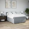vidaXL Boxspring met matras stof lichtgrijs 140x190 cm