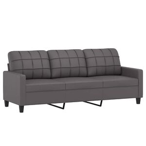 vidaXL Driezitsbank 180 cm kunstleer grijs