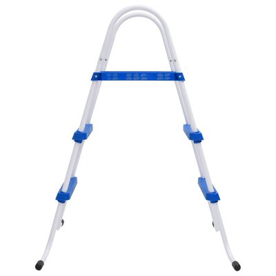 vidaXL Zwembadladder 84 cm blauw en wit