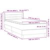 vidaXL Boxspring met matras fluweel donkergrijs 100x210 cm