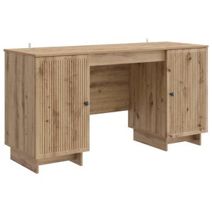 vidaXL Bureau Artisanaal eiken Bewerkt hout 142,5 x 50 x 75 cm