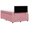 vidaXL Boxspring met matras fluweel roze 120x190 cm