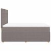 vidaXL Boxspring met matras stof taupe 140x200 cm