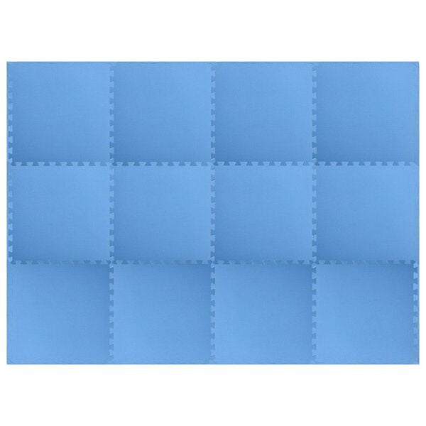 vidaXL Puzzel Oefenmatten 12 pcs Blauw 4,32 ㎡ EVA Schuim