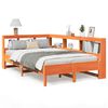 vidaXL Bed met boekenkast zonder matras grenenhout wasbruin 120x190 cm