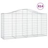 vidaXL Schanskorven 14 st gewelfd 200x50x100/120 cm ijzer