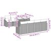 vidaXL Tuin Sofa Set met kussen met opslag 9 pcs Bruin poly rattan