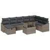 vidaXL Tuin Sofa Set 9 st Grijs poly rattan