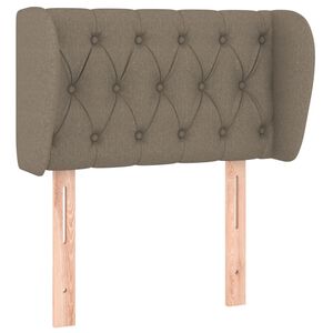 vidaXL Hoofdbord met randen 83x23x78/88 cm stof taupe