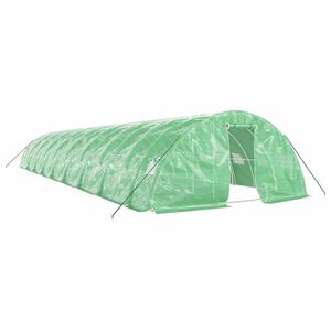 vidaXL Tuinkas met stalen frame 90 m&sup2; 18x5x2,3 m groen