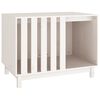 vidaXL Hondenhok 90x60x67 cm massief grenenhout wit