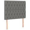 vidaXL Hoofdbord donkergrijs 90x7x118/128 cm stof
