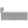 vidaXL Boxspring met matras stof lichtgrijs 90x190 cm