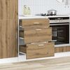 vidaXL Onderkast bewerkt hout artisanaal eikenkleur