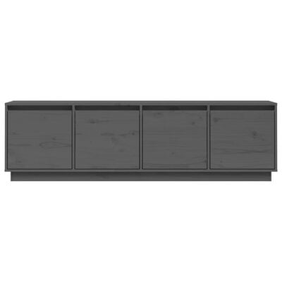 vidaXL Tv-meubel 156x37x45 cm massief grenenhout grijs