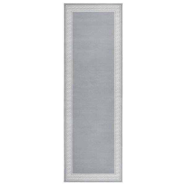 vidaXL Tapijtloper 80x250 cm BCF grijs met motief