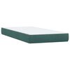 vidaXL Boxspring met matras fluweel donkergroen 90x220 cm