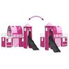 vidaXL Loftbed voor Kids Wit en Roze 74,5 x 190 cm Metaal