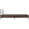 vidaXL Bedframe bewerkt hout metaal bruin eikenkleur 180x200 cm