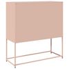 vidaXL Dressoir 100,5x39x107 cm koudgewalst staal roze