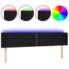 vidaXL Hoofdbord LED 163x16x78/88 cm stof zwart